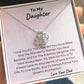 To My Daughter Love Knot Necklace