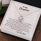 To My Daughter Love Knot Necklace